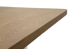 Table rectangulaire Tolosa Bois Blanc et Brun