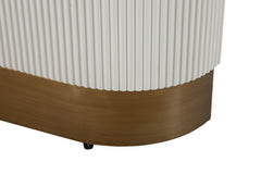 Table rectangulaire Tolosa Bois Blanc et Brun