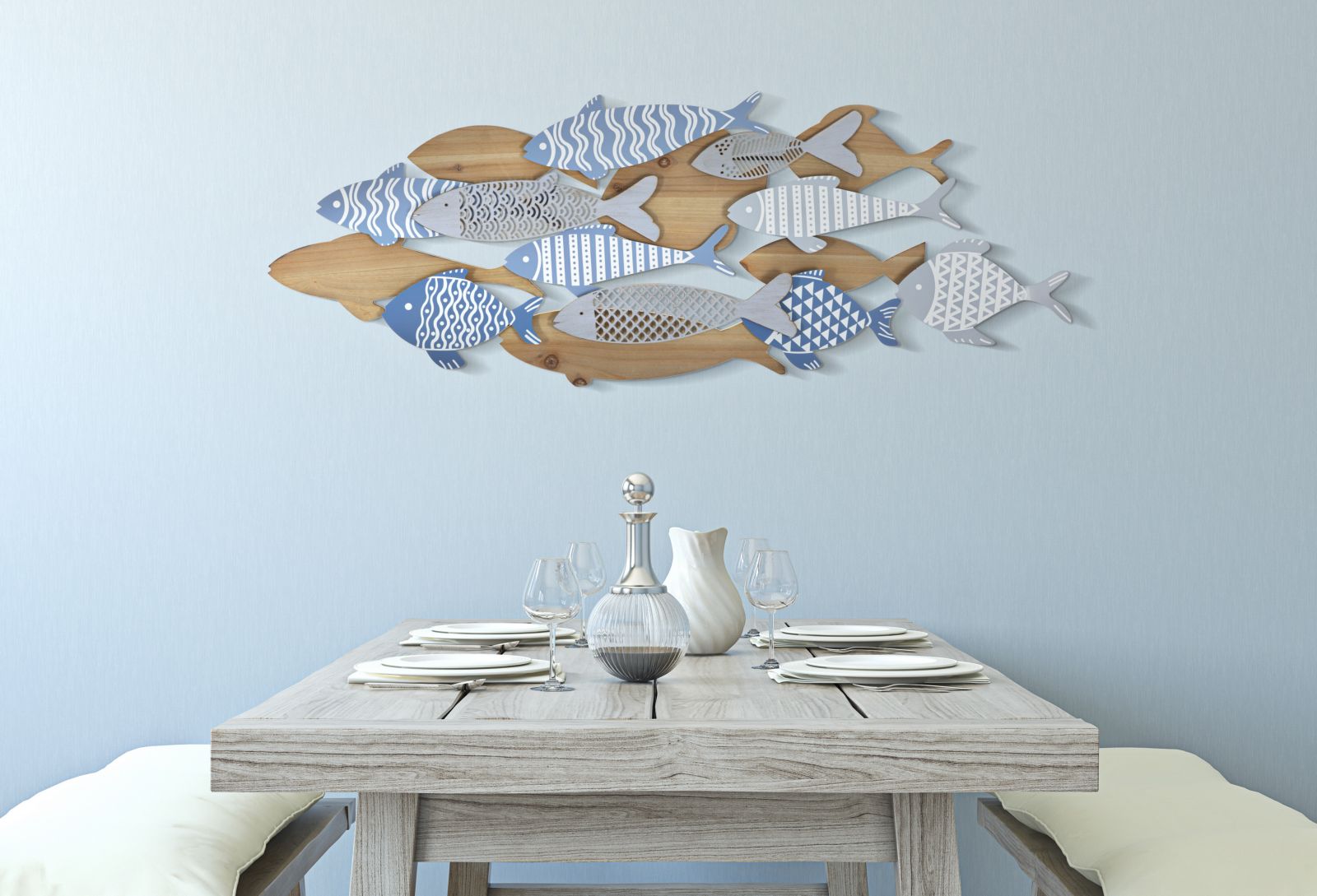 WALL PANEL FISH SEA CM 91X3X33,5