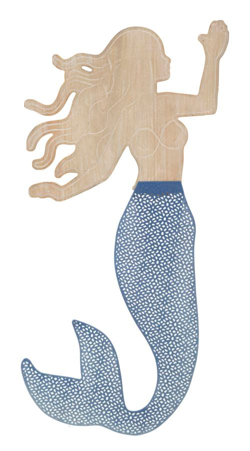 Panneau mural décoratif 3D Sirena Métal et Bois
