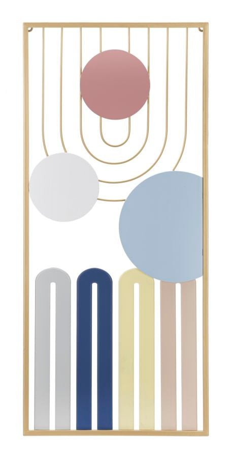 Panel mural decorativo metálico 3D de colores