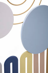 Panneau mural décoratif en métal coloré 3D