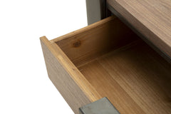Table basse carrée Toronto avec 2 tiroirs pieds à assembler