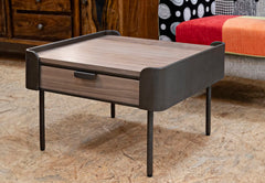 Table basse carrée Toronto avec 2 tiroirs pieds à assembler