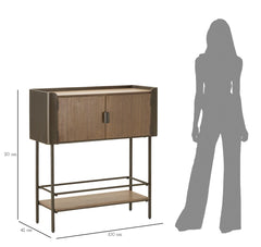 Armoire en métal et bois à 3 portes Toronto