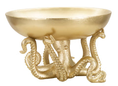 Plateau Octopus Métal Doré