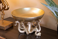Plateau Octopus Métal Doré