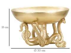 Plateau Octopus Métal Doré
