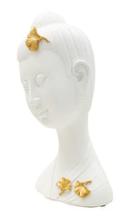 Tête de Bouddha décorée feuilles d'or