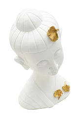 Tête de Bouddha décorée feuilles d'or