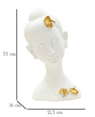 Tête de Bouddha décorée feuilles d'or