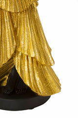 Statuette femme en résine dorée et noire