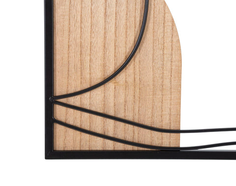 Panel de pared decorativo 3D David Metal y Madera natural