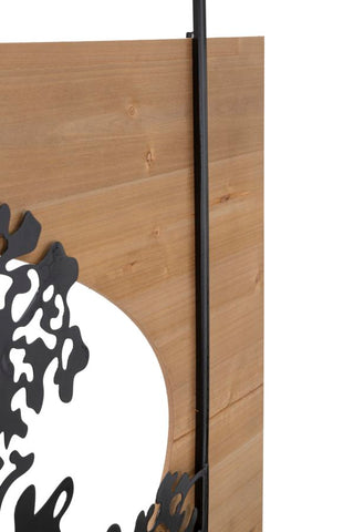 WALL PANEL TREE IRON AND WOOD SET 3 PCS CM 176X2X90 (63X2X90-50X2X90)