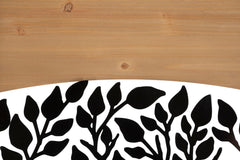 Panneau mural décoratif 3D ensemble 3 pcs métal et bois arbre