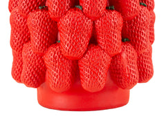 Vase en résine fraises rouges