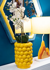Vase en résine Citron jaune