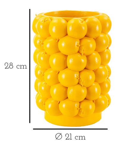 Vase en résine Citron jaune