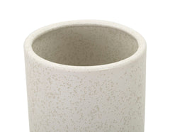 Vase en céramique blanche décoré de sphères