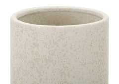 Vase en céramique blanche décoré de sphères