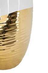 Vase en céramique finition dorée