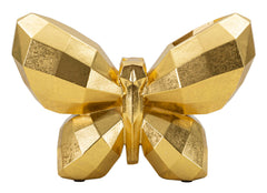 Vase en résine dorée Papillon design cubisme