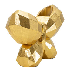 Vase en résine dorée Papillon design cubisme