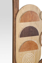 Miroir mural rond Bois décoratif
