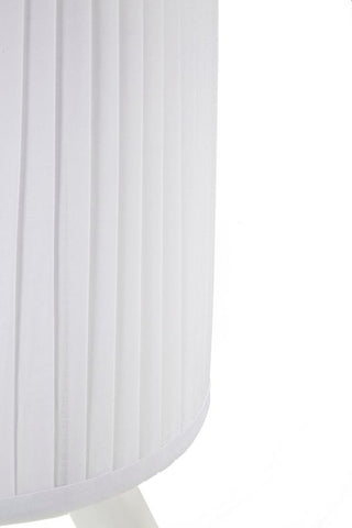 Lampe de table Ballet Résine blanc abat-jour tissu blanc