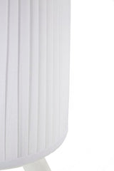 Lampe de table Ballet Résine blanc abat-jour tissu blanc