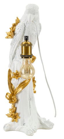 Lampe de table Perroquet résine décorations dorées