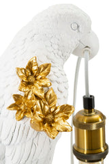 Lampe de table Perroquet résine décorations dorées
