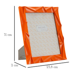 Cadre photo rectangulaire en résine Orange