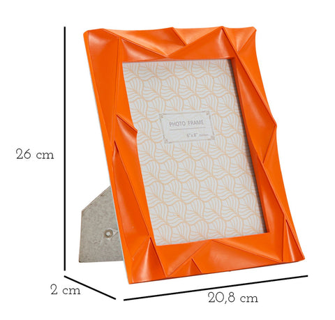Cadre photo rectangulaire résine Orange