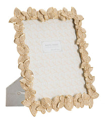 Cadre photo rectangulaire Farfalle Résine Doré