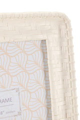 Cadre photo rectangulaire en résine imitation bambou beige