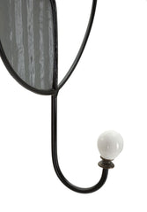 Porte-manteau visage en métal et bois