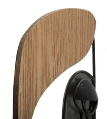 Porte-manteau en métal et bois Visage Cubiste