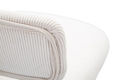 Tabouret de bar pivotant réglable en métal et tissu rembourré Crème