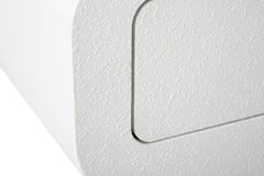 Console Vénus Bois Blanc pieds Métal Doré