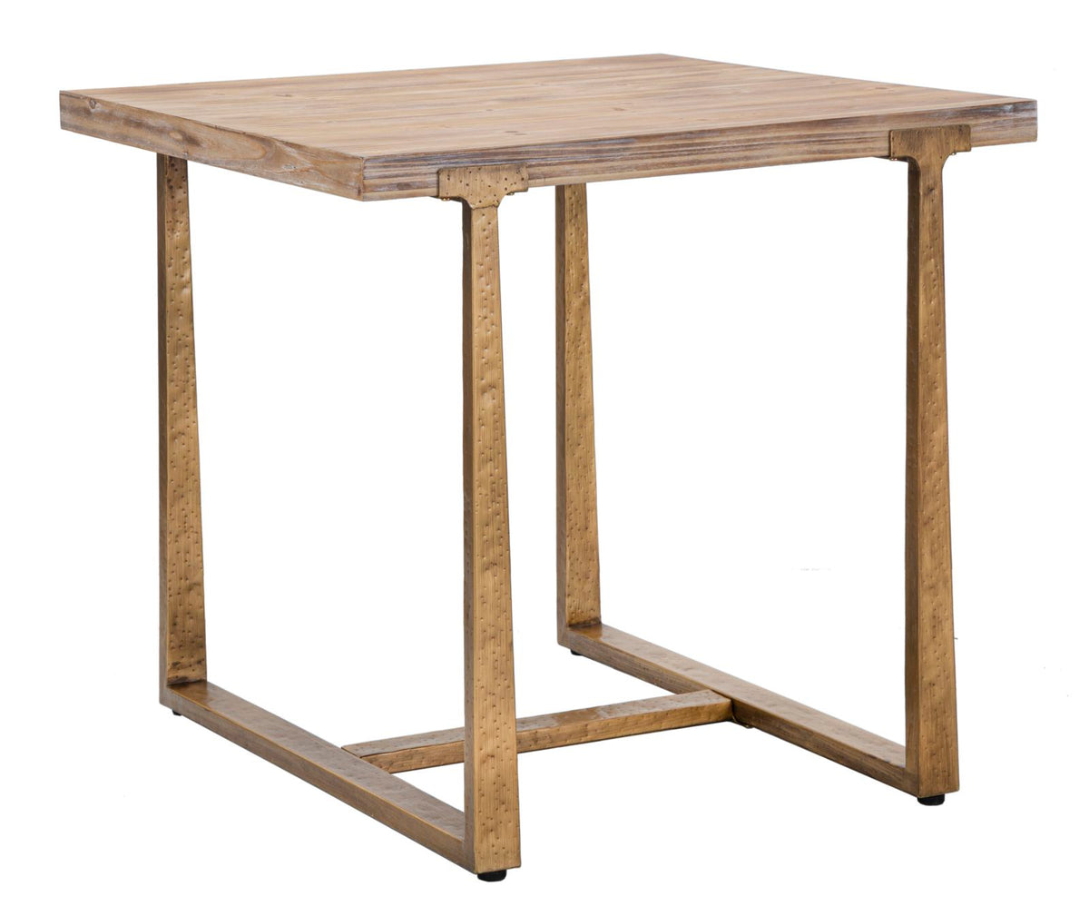 Mesa cuadrada de metal y madera Ankara