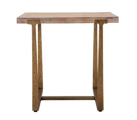 Mesa cuadrada de metal y madera Ankara