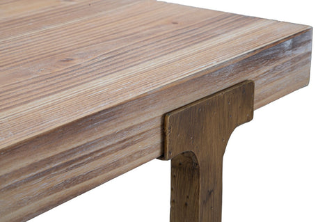 Mesa cuadrada de metal y madera Ankara