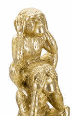 Statuette Singes dorée
