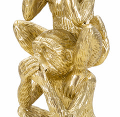 Statuette Singes dorée