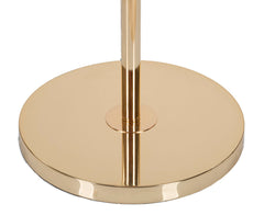 Lampadaire Slim en métal doré et abat-jour plumes synthétiques Blanc
