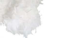 Lampadaire arqué métal noir abat-jour plumes synthétiques