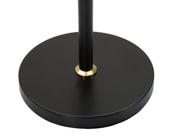 Lampe de sol Closy métal Noir et argent abat-jour Tissu blanc plissé
