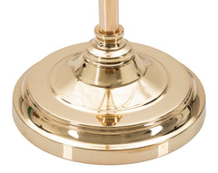 Lampe de sol Bruxelles Métal Doré abat-jour Tissu Noir avec bordure Dorée