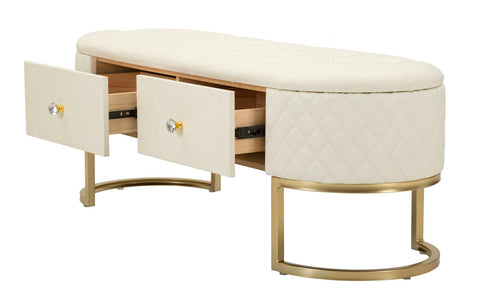 BENCH WITH DRAWERS SHARON CM 120X40X43